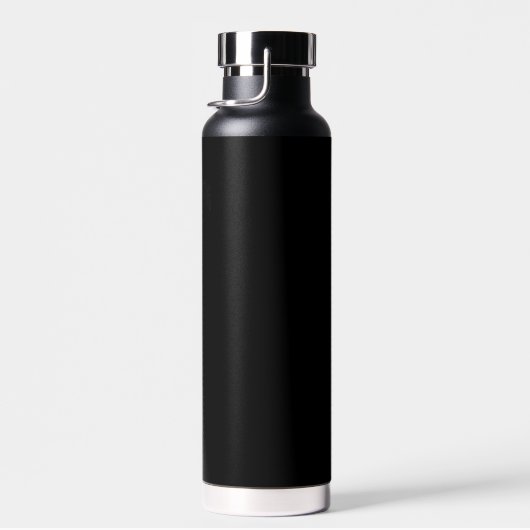 ブラウンと金ゴールドリブラ〔占星術の〕十二宮図サインブラック ウォーターボトル (右面)