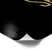 ブラウンと金ゴールド射手座〔占星術の〕十二宮図の記号ブラック ポスター (コーナー)