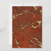 ブラウンと金ゴールド秋秋大理石21st誕生日 招待状 (裏面)