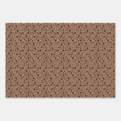 ブラウンに黒い前足のプリント ラッピングペーパーシート (正面3)