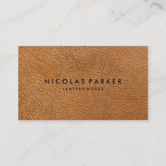 ブラウンのあなた自身の革を作成して下さい 名刺