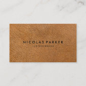 ブラウンのあなた自身の革を作成して下さい 名刺 (正面)