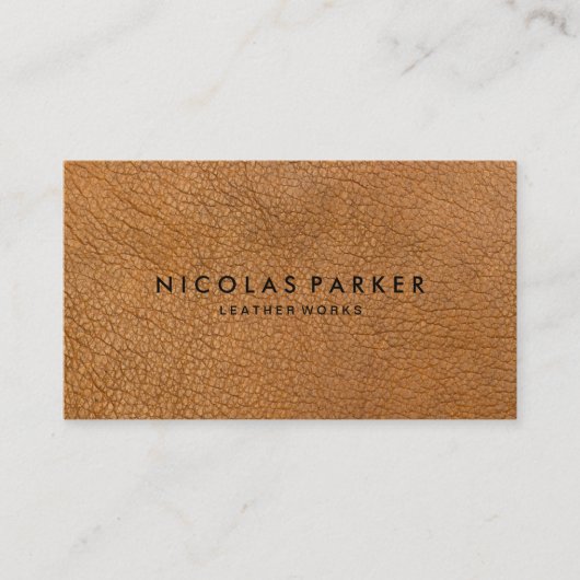 ブラウンのあなた自身の革を作成して下さい 名刺 (正面)