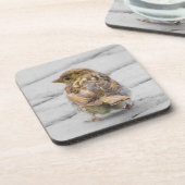 ブラウンのすずめ コースター (左側)