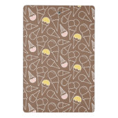 ブラウンのアイスクリームコーンパターン ミニクリップボード (裏面)