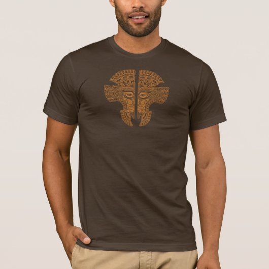 ブラウンのアズテック人の双生児 Tシャツ (正面)