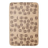 ブラウンのアメリカヘラジカはパターン（の模様が）あるなバス・マットを追跡します バスマット (正面縦)