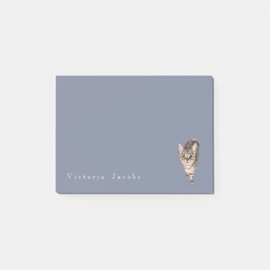 ブラウンのアメリカ人のShorthairの子猫 ポストイット (正面)