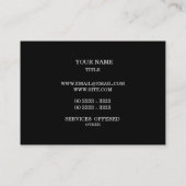 ブラウンのエレガントで写実的な正方形パターン 名刺 (裏面)