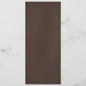 ブラウンのオレンジヒョウは結婚式メニューカードに斑点を付けます メニュー (裏面)