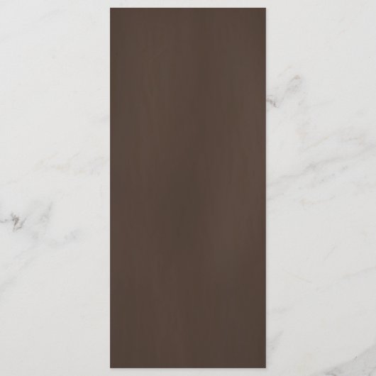 ブラウンのオレンジヒョウは結婚式メニューカードに斑点を付けます メニュー (裏面)