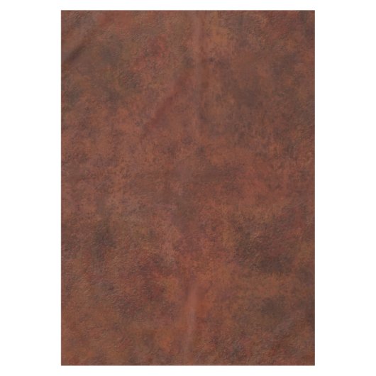 ブラウンのカスタムでグランジな革質 テーブルクロス (正面)