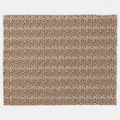 ブラウンのキリンのプリント フリースブランケット (正面(横))