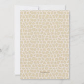 ブラウンのキリンの招待状 招待状 (裏面)