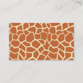 ブラウンのキリンパターン 名刺 (裏面)