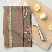 ブラウンのクリーム色の青をサーフするサーフボード2theの限界をサーフして下さい キッチンタオル (四つ折り)