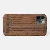 ブラウンのクロコダイル スキン柄 Case-Mate iPhoneケース (裏面(横))
