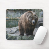 ブラウンのコディアックヒグマ マウスパッド (マウス)