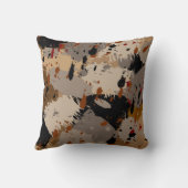 ブラウンのコラージュ クッション (裏面)