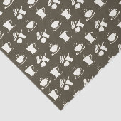 ブラウンのコーヒー恋人パターン 薄葉紙 (詳細)