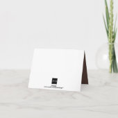 ブラウンのシックなつららのクリスマスの休日ビジネスロゴ シーズンカード (裏面)