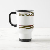 ブラウンのシマウマのプリントのモノグラムのマグ トラベルマグ (左)