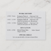 ブラウンのストライプで黄色い概要の名刺 名刺 (裏面)