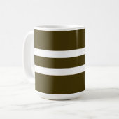 ブラウンのストライプのなマグ コーヒーマグカップ (正面左)
