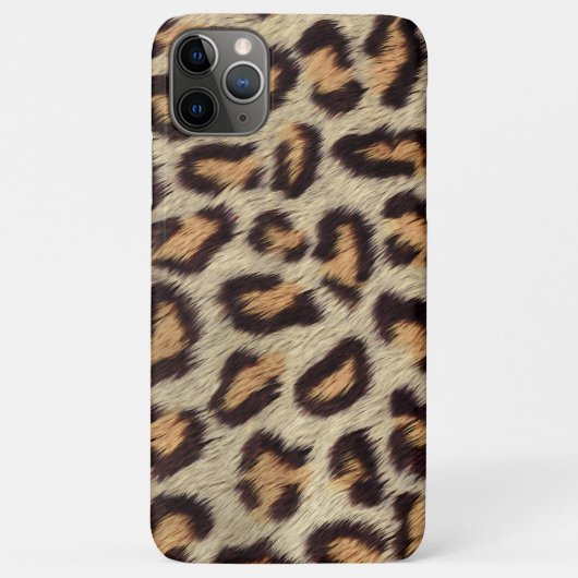 ブラウンのスポットヒョウ柄フェイクファー Case-Mate iPhoneケース (裏面)