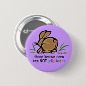 ブラウンのゼリー菓子 缶バッジ (正面&裏面)