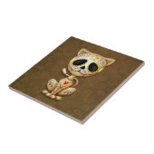 ブラウンのゾンビの砂糖の子ネコ タイル (側面)