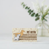 ブラウンのダイヤモンドパターンOrigamiはペットモデルの後をつけます 名刺 (スタンド正面)