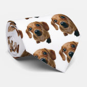 ブラウンのダックスフントの子犬 ネクタイ (ロール)