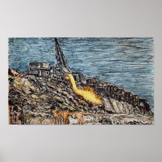 "ブラウンのダンプ – 西ミフリン"色鉛筆 ポスター (正面)