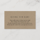 ブラウンのチェック柄のブック 赤ちゃんのための同封カード エンクロージャーカード (正面)