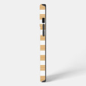 ブラウンのチェック柄 iPhoneケース (左側面)