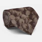ブラウンのチョコレートチップスのタイ ネクタイ (ロール)