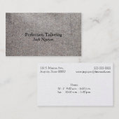 ブラウンのツイードの生地 名刺 (正面/裏面)