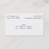 ブラウンのツイードの生地 名刺 (裏面)