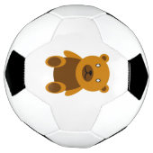 ブラウンのテディベアのclipart サッカーボール (回転)