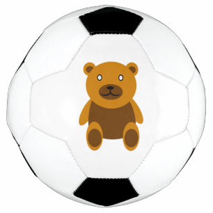 ブラウンのテディベアのclipart サッカーボール