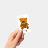 ブラウンのテディベアのclipart バッジ (手持ち)