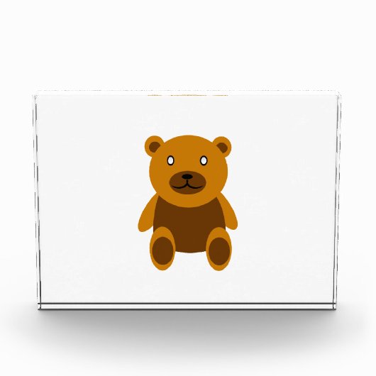 ブラウンのテディベアのclipart フォトブロック (正面)