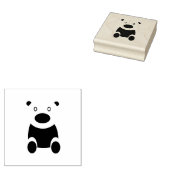 ブラウンのテディベアのclipart ラバースタンプ (押印)