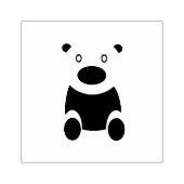 ブラウンのテディベアのclipart ラバースタンプ (インプリント)