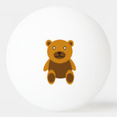 ブラウンのテディベアのclipart 卓球ボール (正面)