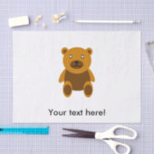 ブラウンのテディベアのclipart 薄葉紙 (クラフト)