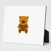 ブラウンのテディー・ベアのclipart フォトプラーク (側面)