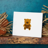 ブラウンのテディー・ベアのclipart フォトプラーク (側面)