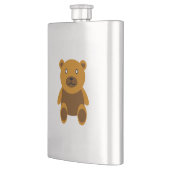 ブラウンのテディー・ベアのclipart フラスク (左)